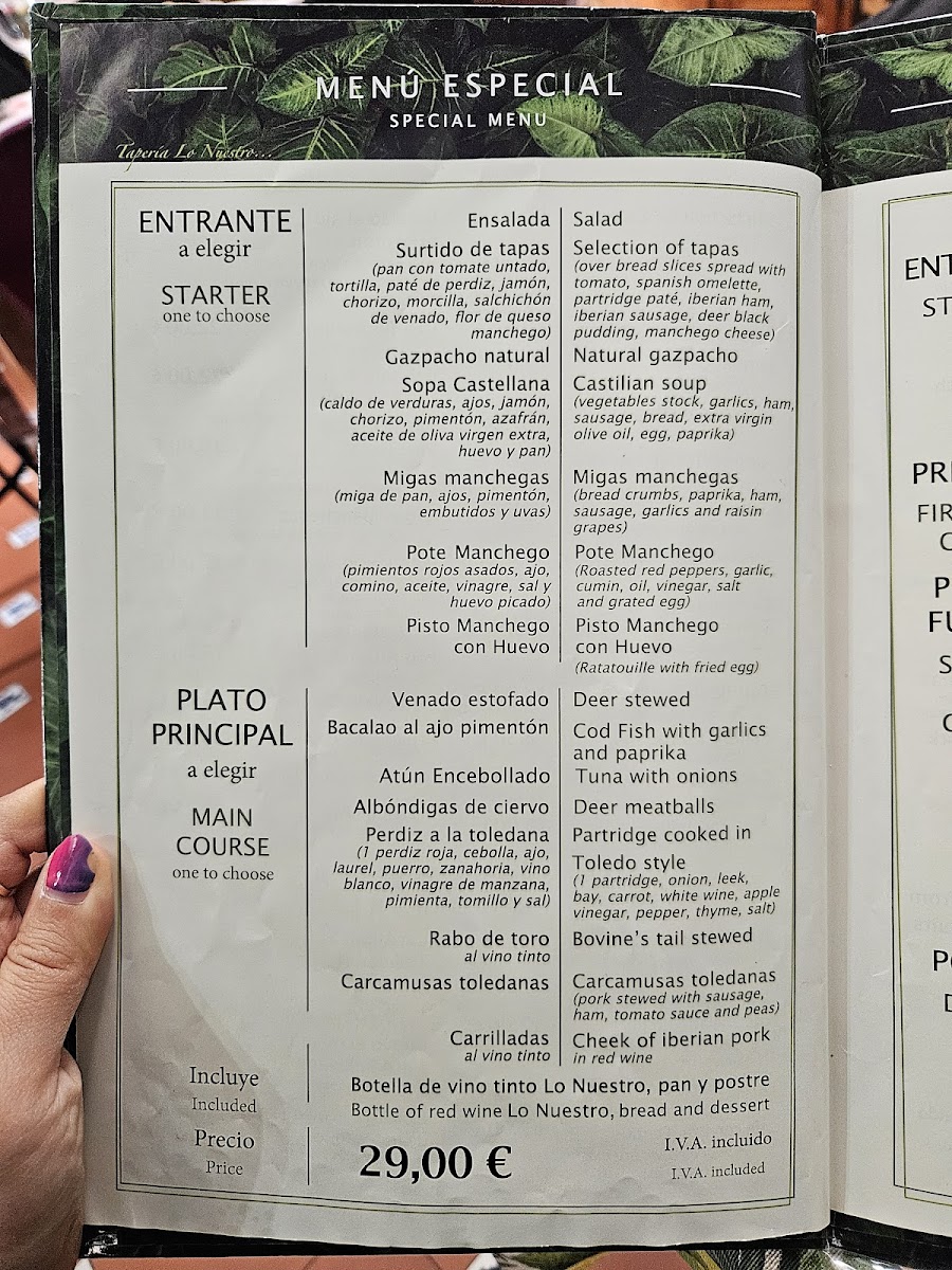 Menu Lo Nuestro Taperia & Restaurante-9