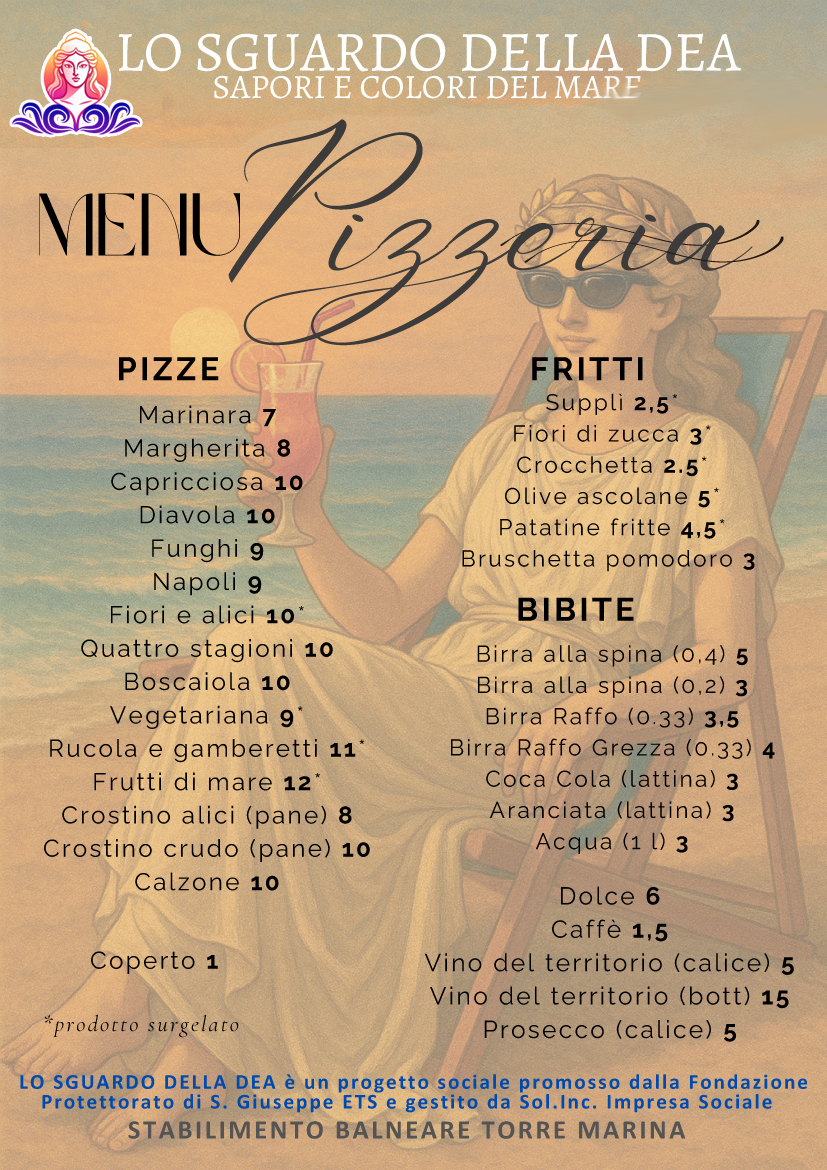 Menu Lo Sguardo Della Dea - Ristorante - Pizzeria - Chiringuito-1