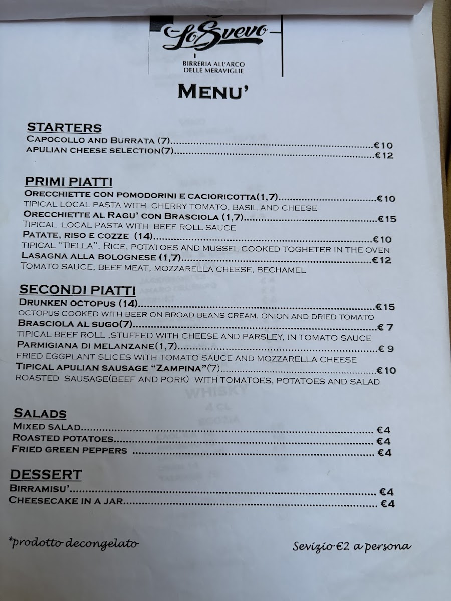 Menu Lo Svevo - Birra E Cucina-3