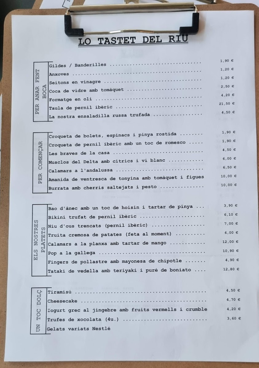 Menu Lo Tastet Del Riu-2