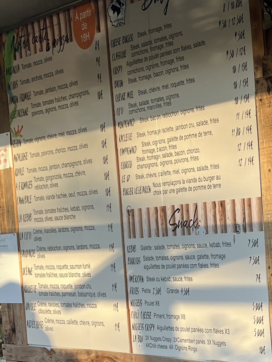 Menu L'oasis Pizza Snack-2
