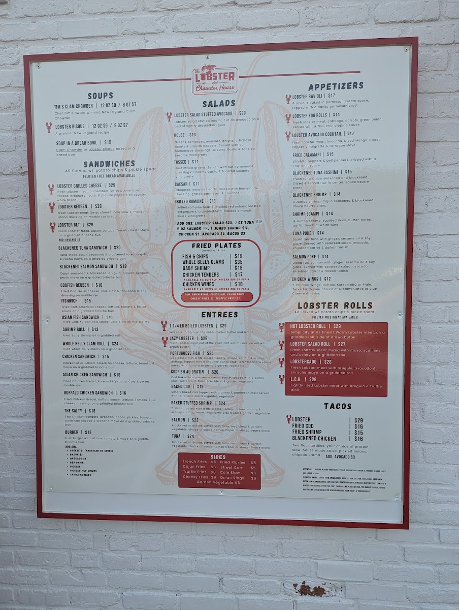 Menu Lobster & Chowder House-5