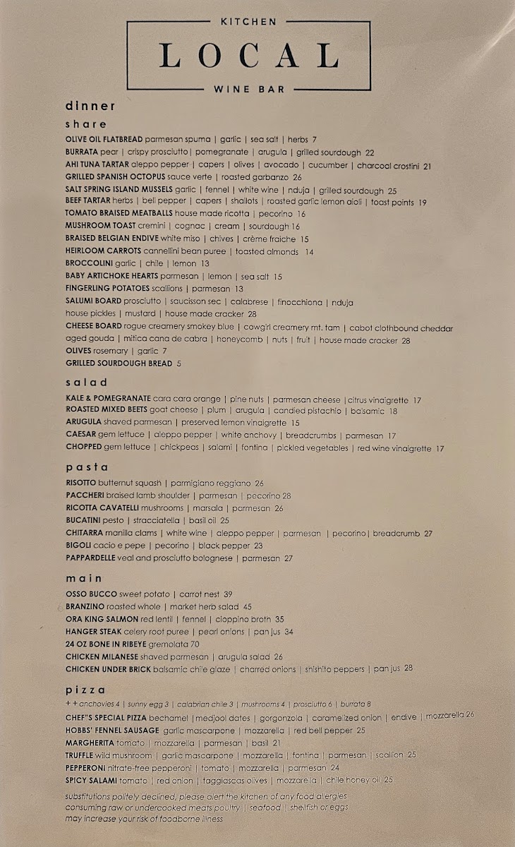Menu Local Kitchen & Wine Bar-5