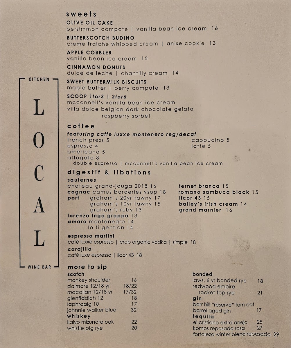 Menu Local Kitchen & Wine Bar-7