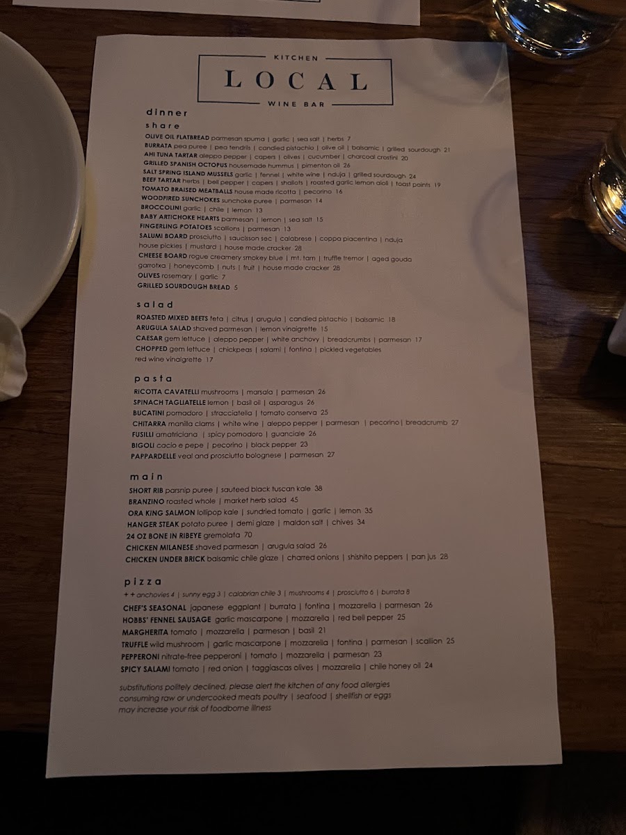 Menu Local Kitchen & Wine Bar-9