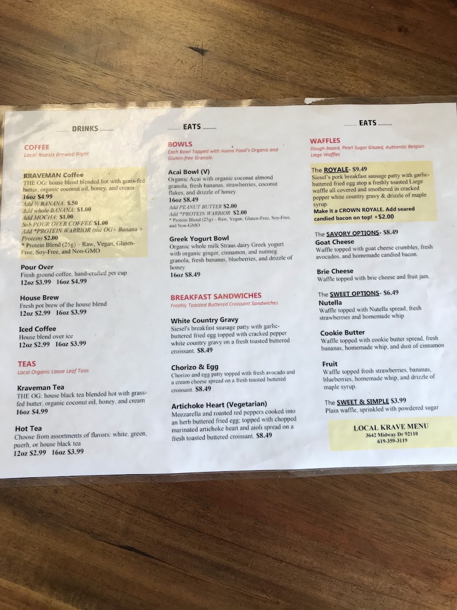 Menu Local Krave Midway / Point Loma-4