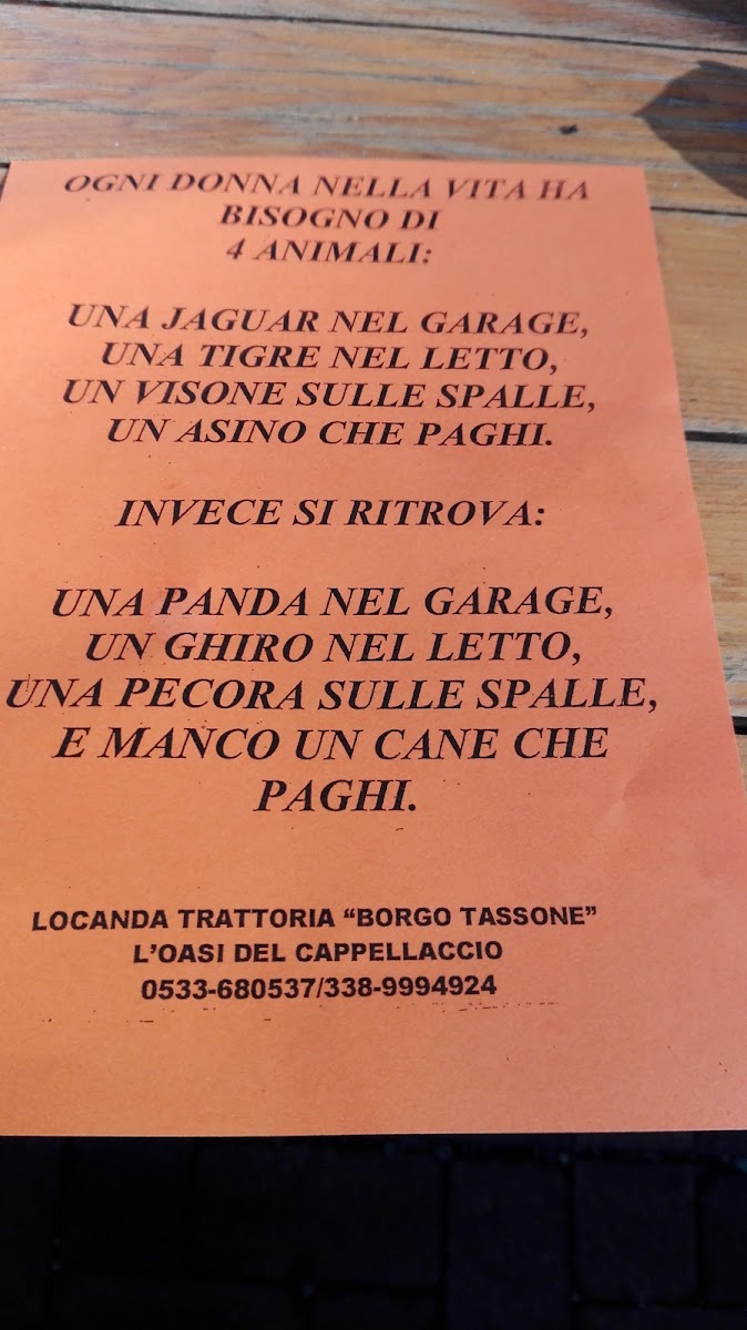 Menu Locanda - Trattoria 'il Tassone'-3