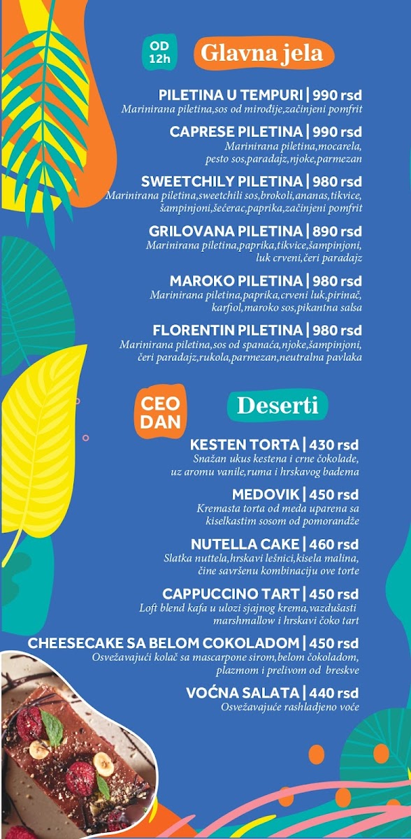 Menu Loft River, Restaurant & Beach Bar-1