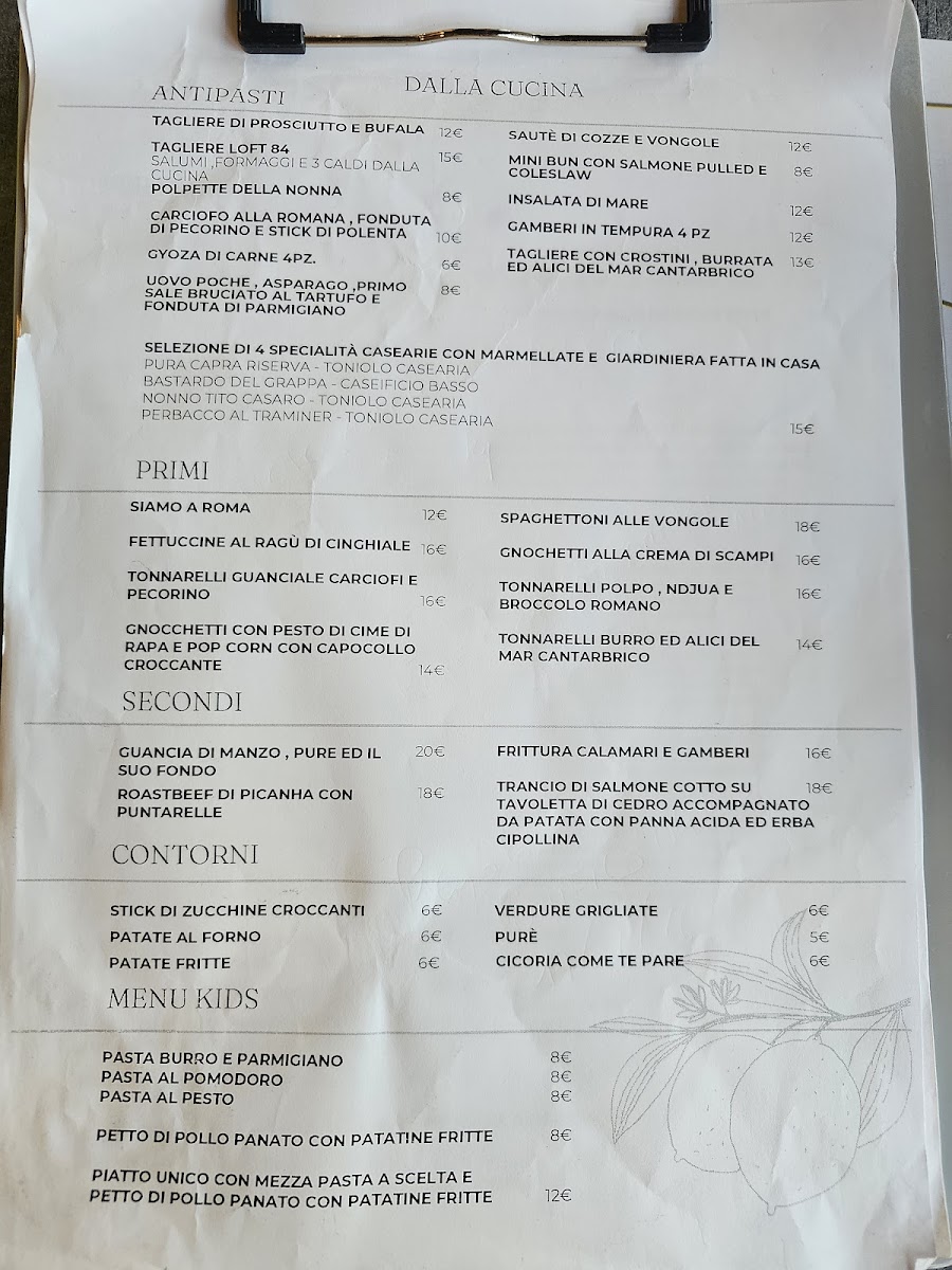 Menu Loft84 Casal Palocco-4