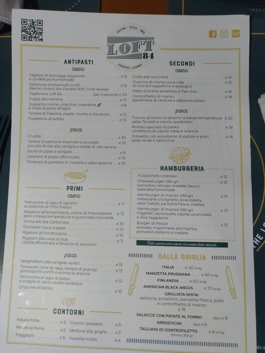 Menu Loft84 Casal Palocco-7