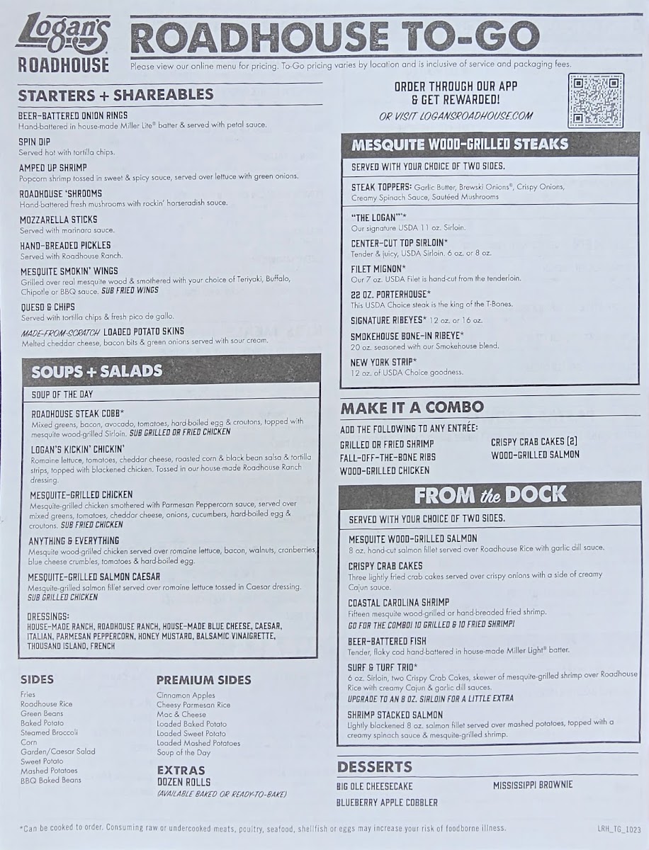 Menu Logan's Roadhouse-1