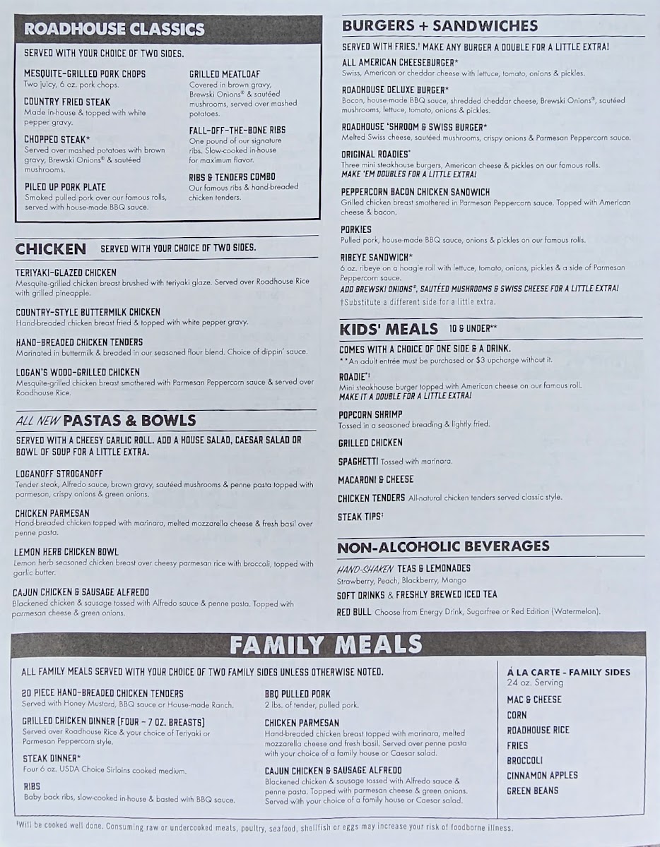 Menu Logan's Roadhouse-2