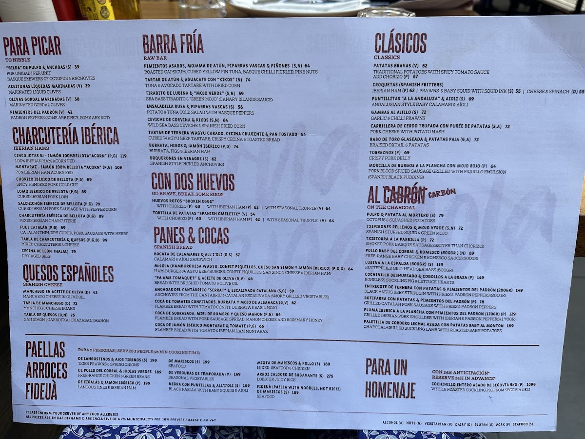 Menu Lola Taberna Española-5