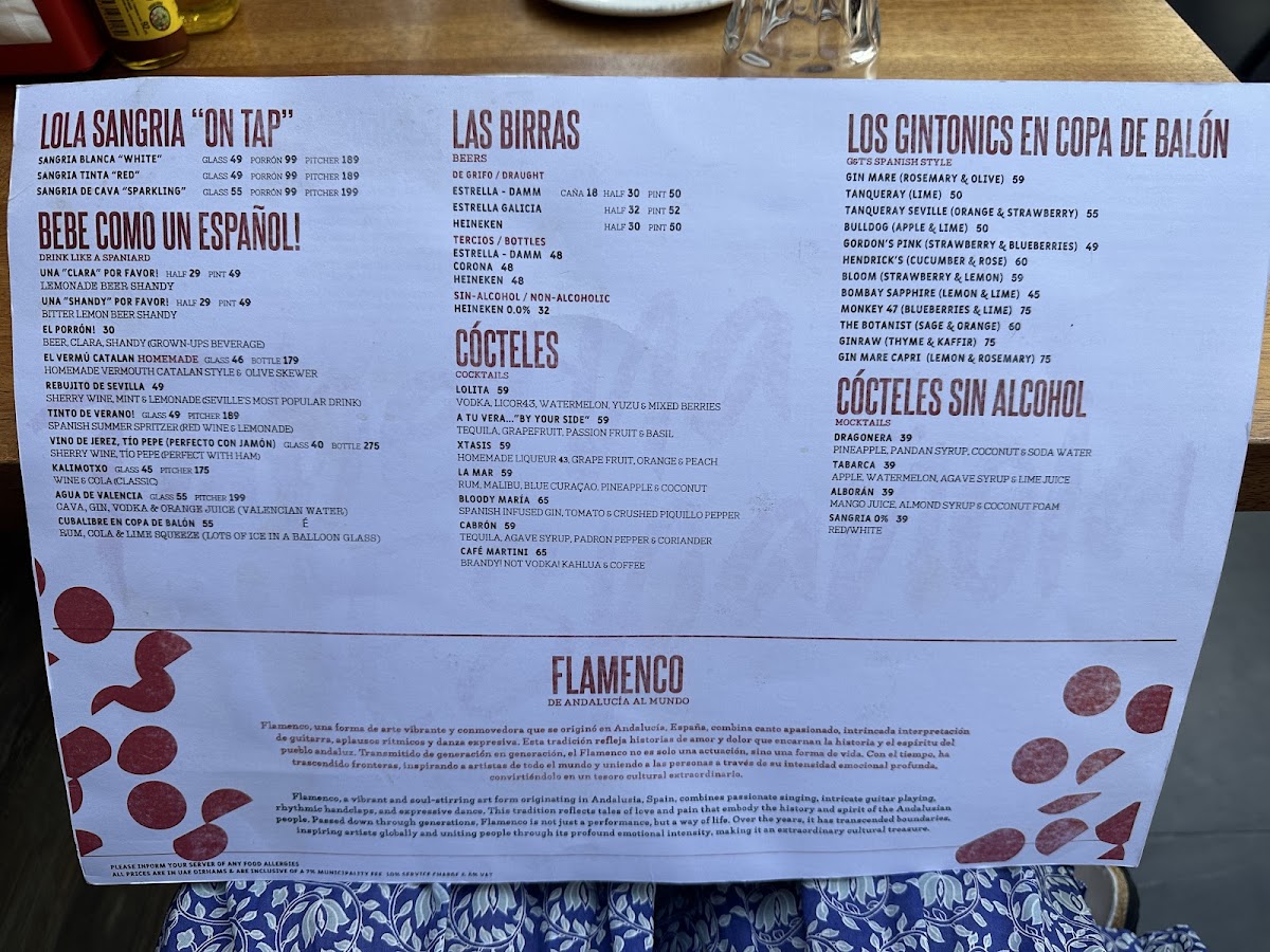 Menu Lola Taberna Española-7