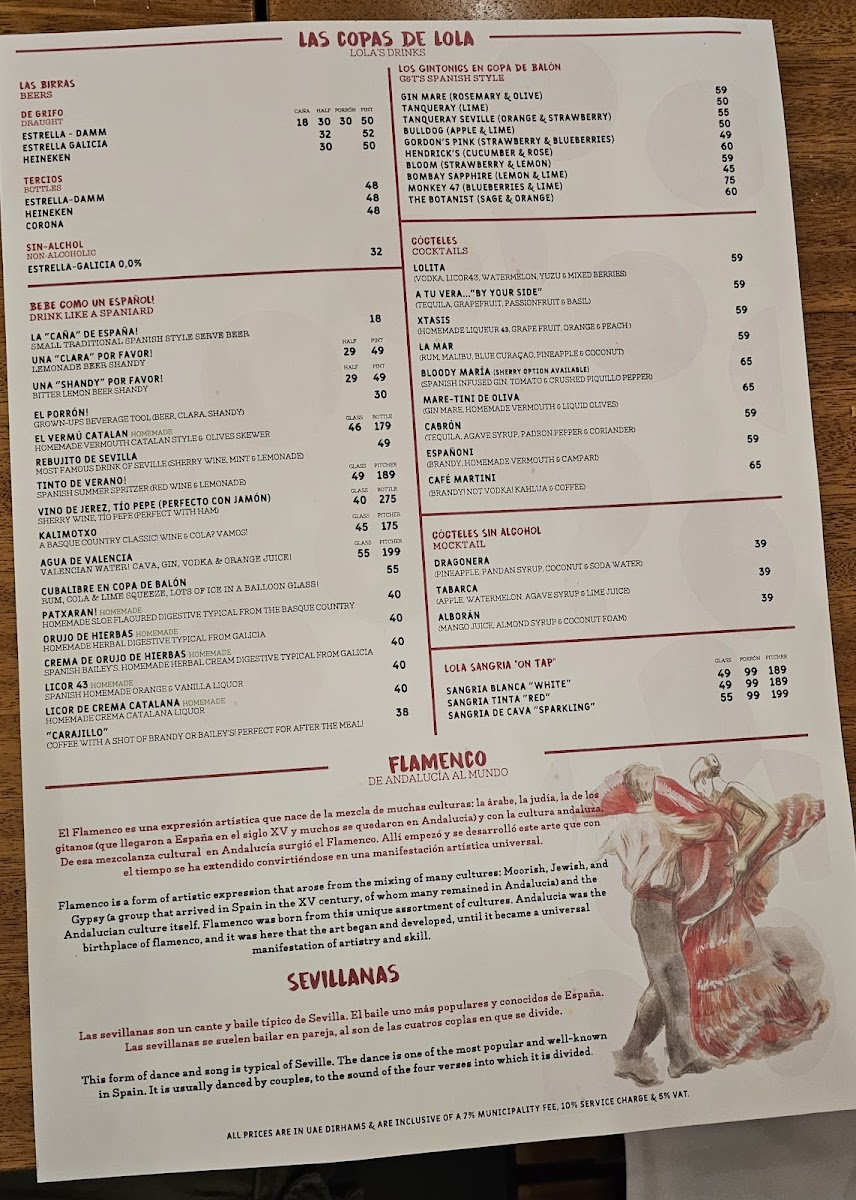 Menu Lola Taberna Española-8