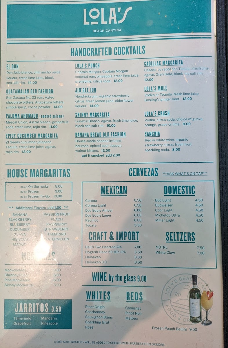Menu Lola's Beach Cantina-7