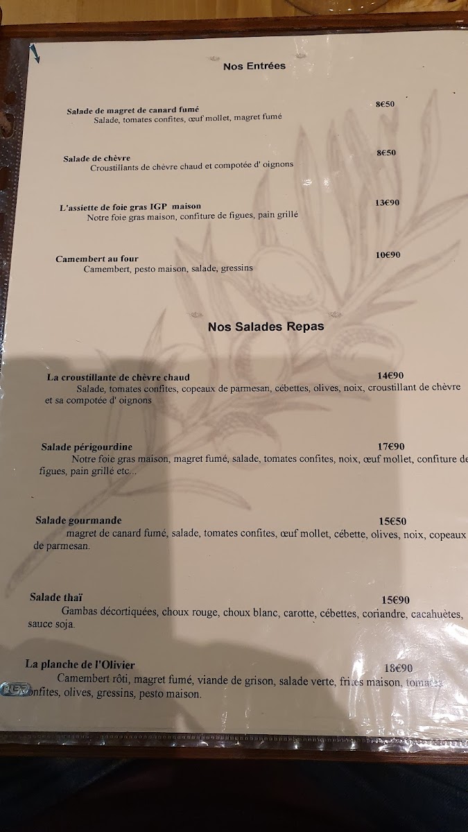 Menu L'olivier Restaurant-5