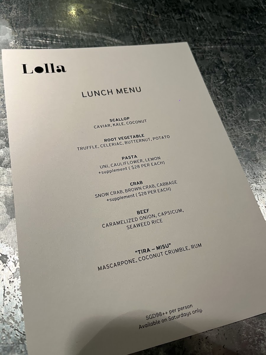 Menu Lolla-5