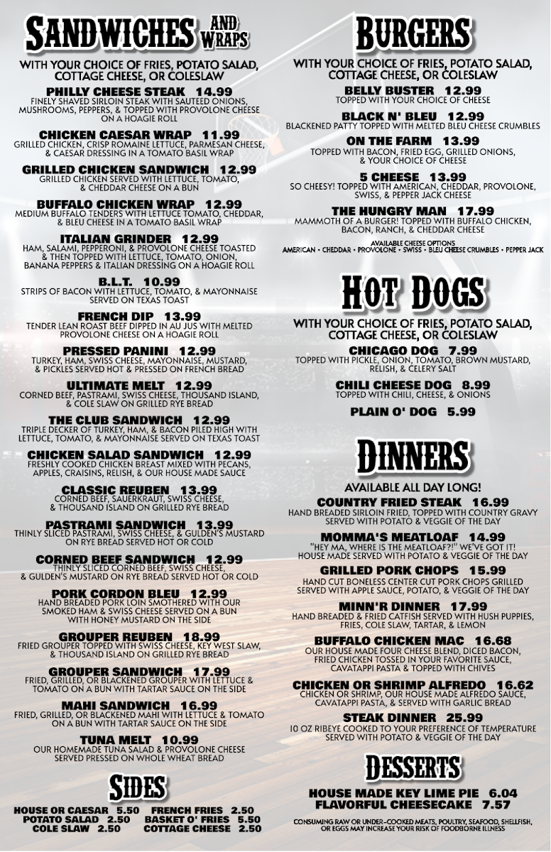 Menu Lollygaggers Sports Pub & Grill - Wildwood-1