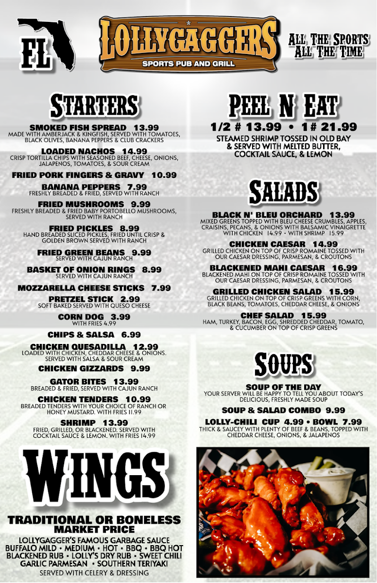 Menu Lollygaggers Sports Pub & Grill - Wildwood-2