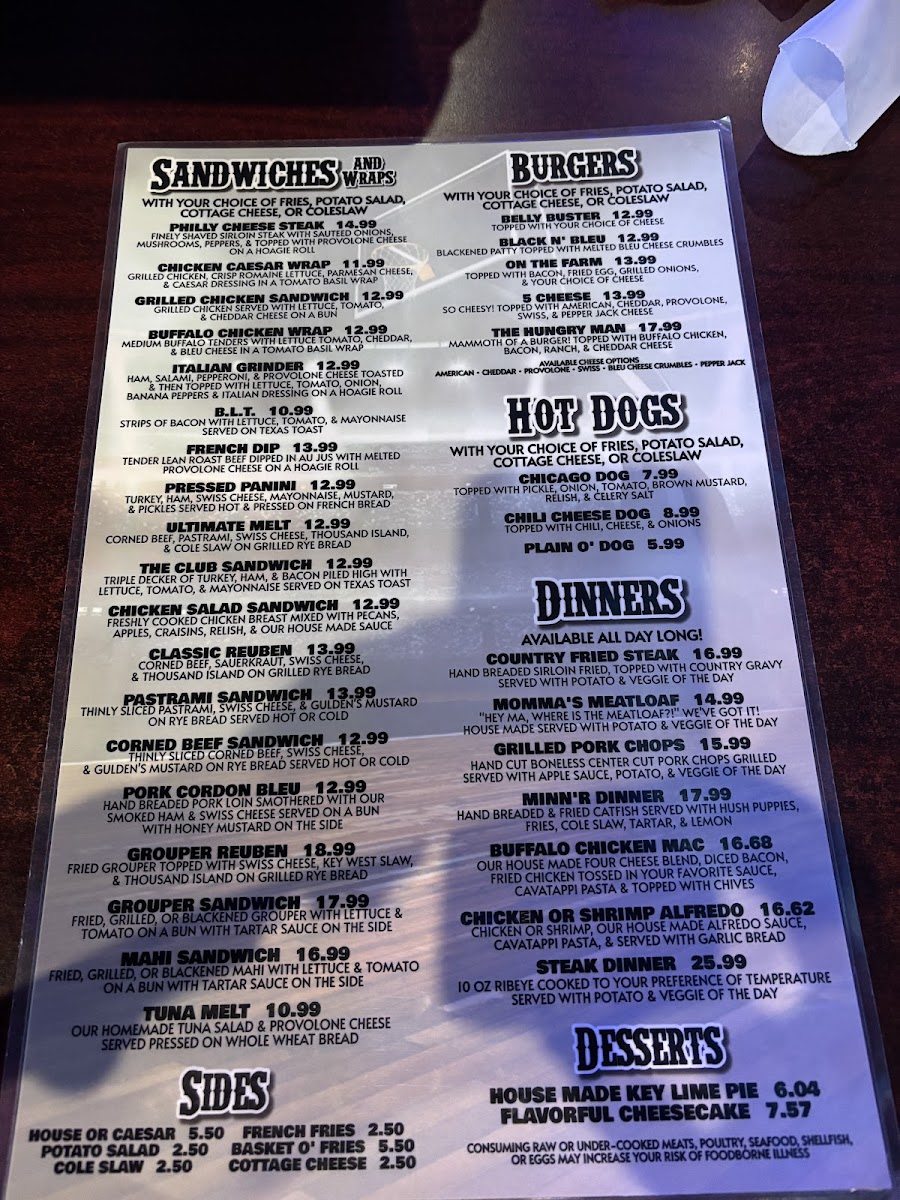 Menu Lollygaggers Sports Pub & Grill - Wildwood-5