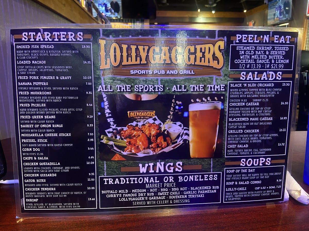 Menu Lollygaggers Sports Pub & Grill - Wildwood-7