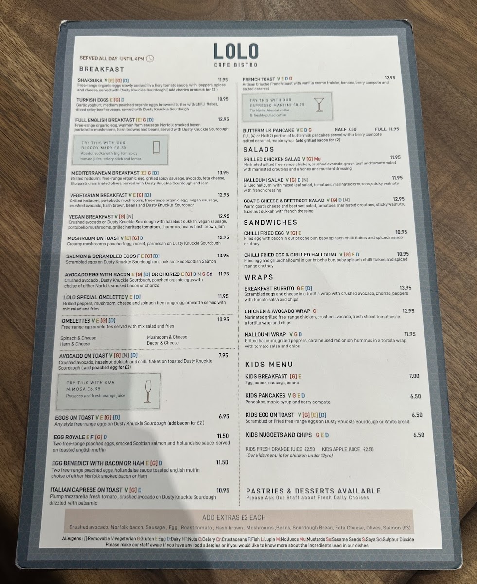 Menu Lolo Cafe & Bistro ( Breakfast, Coffee, Lunch, Stevenage)-6