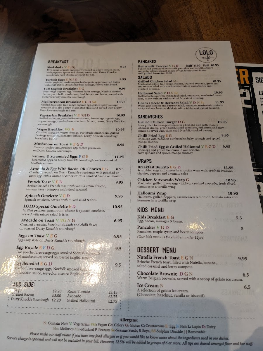 Menu Lolo Cafe & Bistro ( Breakfast, Coffee, Lunch, Stevenage)-9