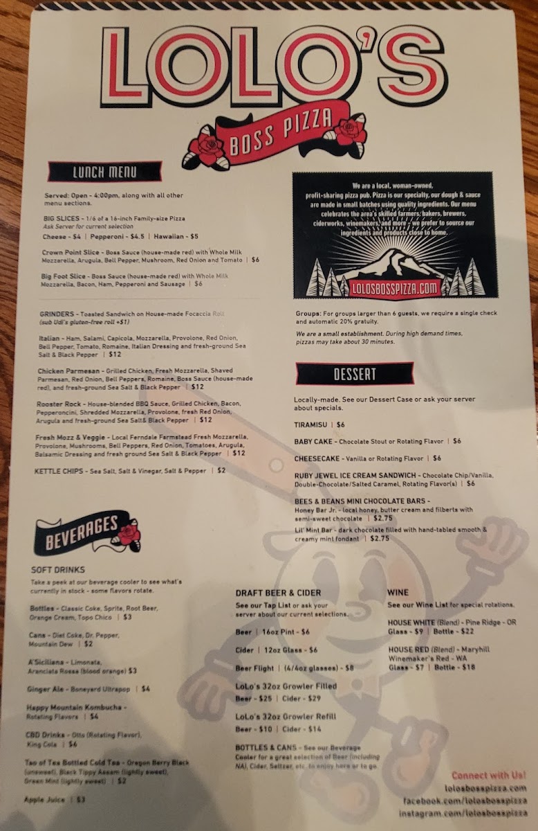 Menu Lolo's Boss Pizza - Troutdale-10