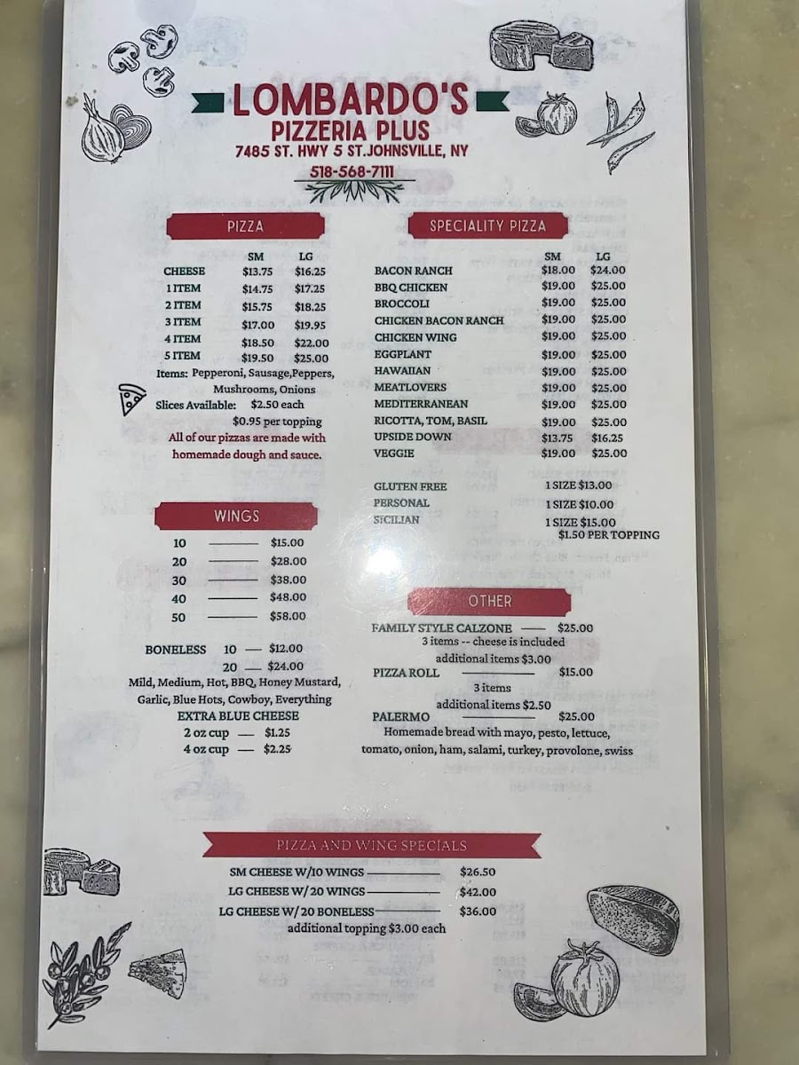 Menu Lombardo's Pizzeria Plus-2