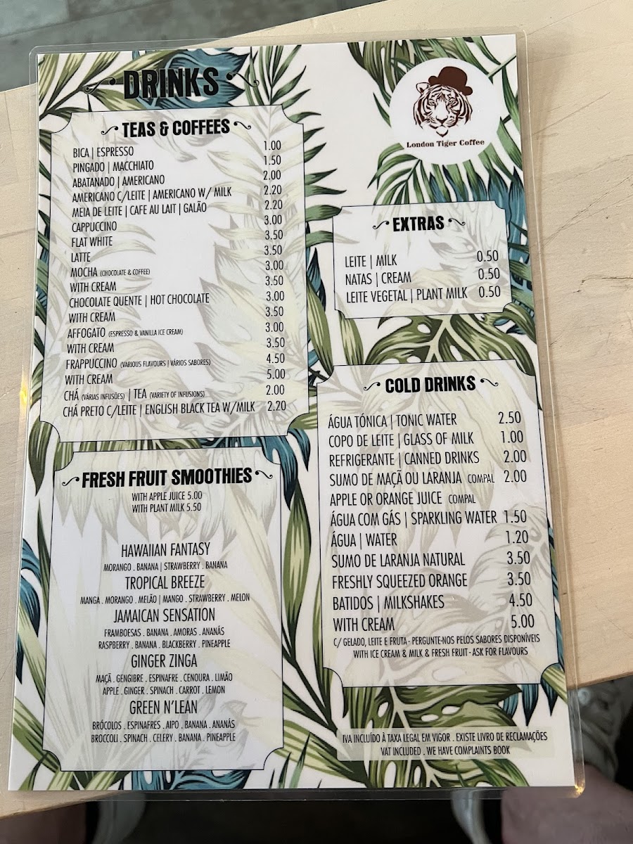 Menu London Tiger Coffee-10