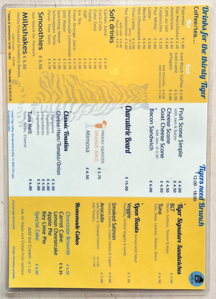 Menu London Tiger Coffee-5