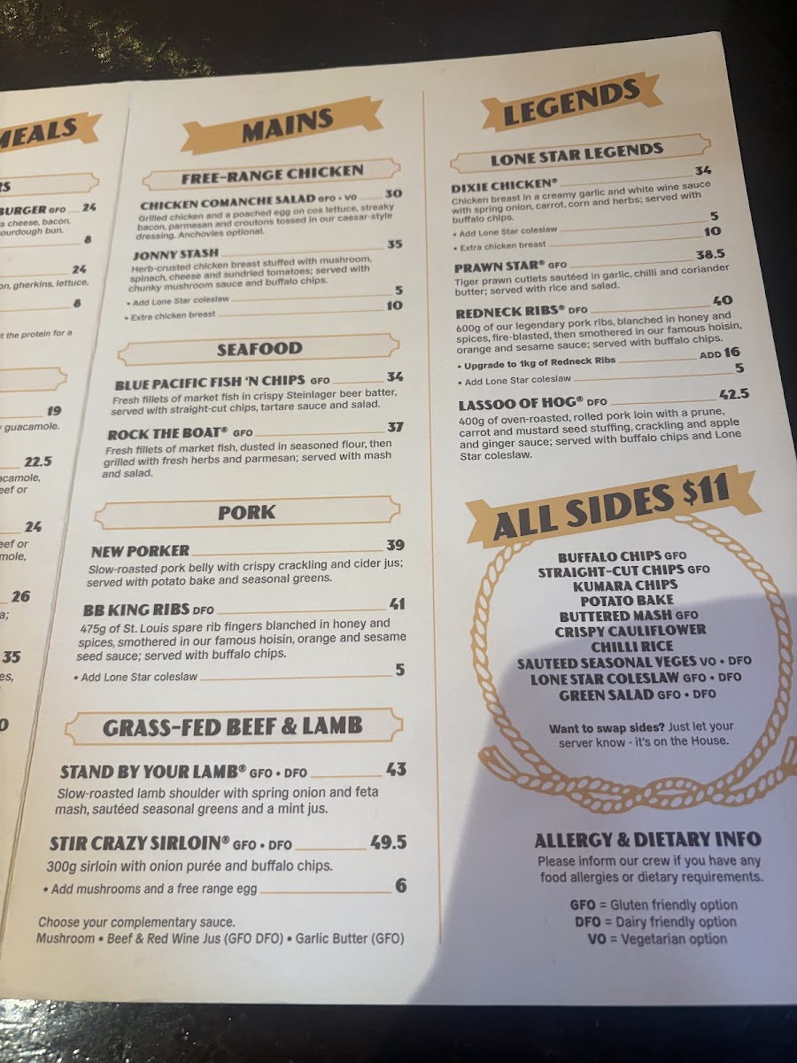 Menu Lone Star Nelson-7
