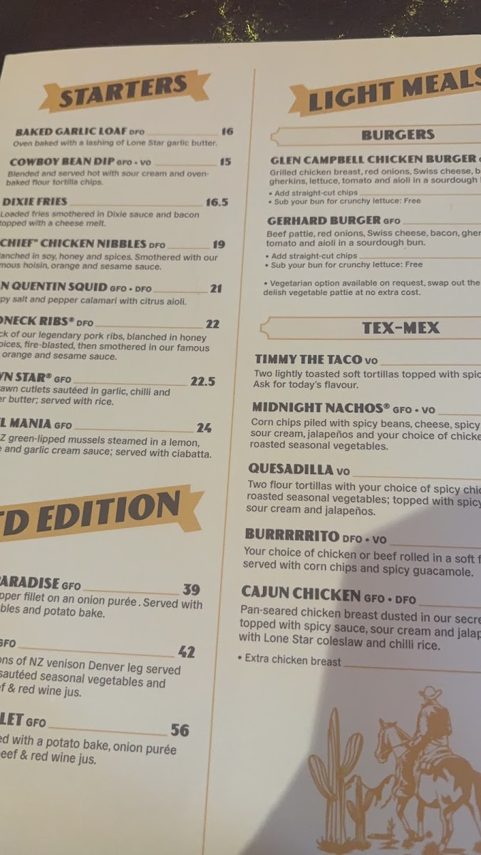 Menu Lone Star Nelson-9
