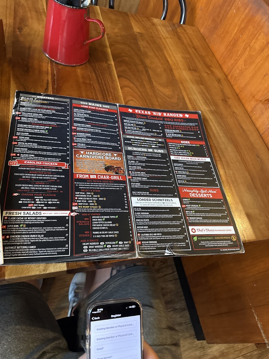 Menu Lone Star Rib House Cockburn-1