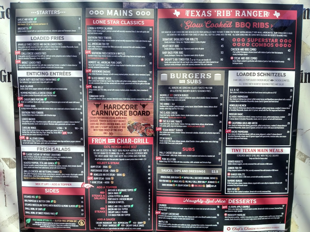 Menu Lone Star Rib House Cockburn-5