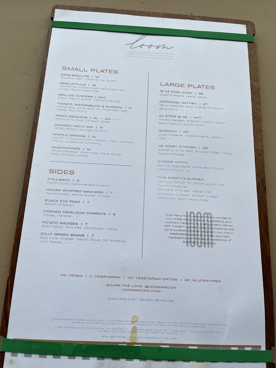 Menu Loom Comfort Kitchen & Cocktails-4