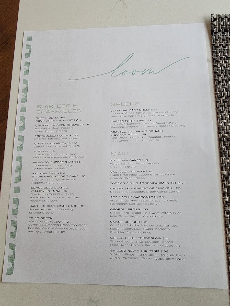 Menu Loom Comfort Kitchen & Cocktails-9