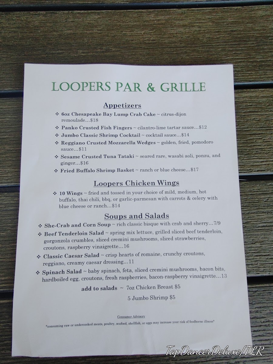 Menu Loopers Par & Grille-10