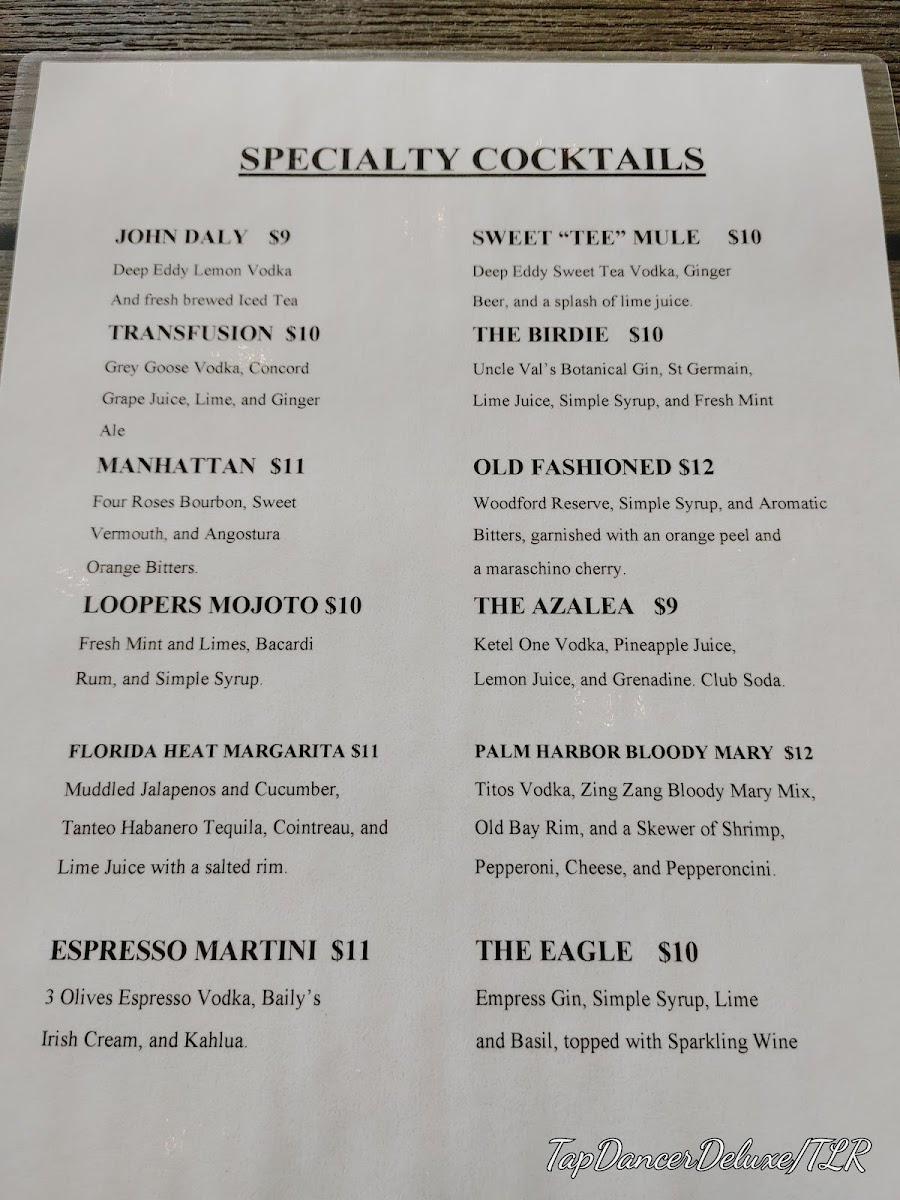 Menu Loopers Par & Grille-3
