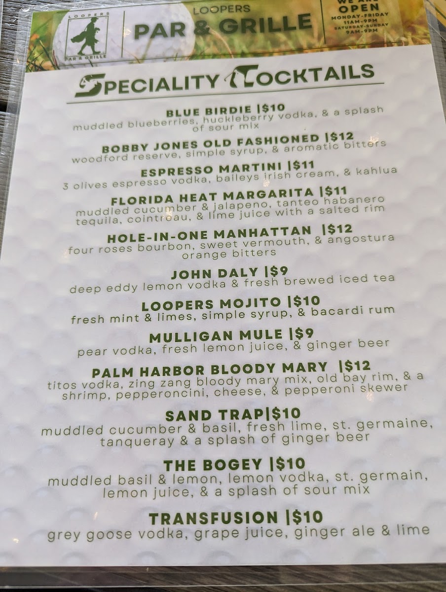 Menu Loopers Par & Grille-7
