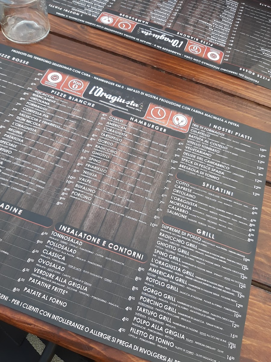 Menu L'oragiusta | Ristorante Pizzeria Nichelino-2