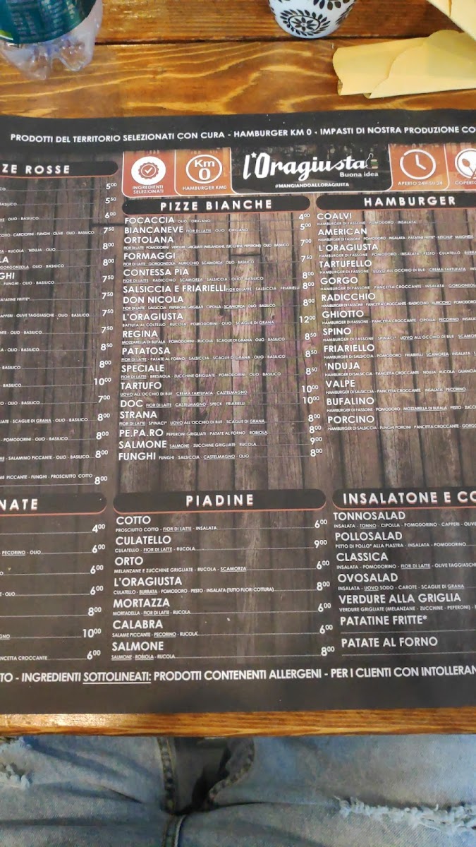 Menu L'oragiusta | Ristorante Pizzeria Nichelino-4
