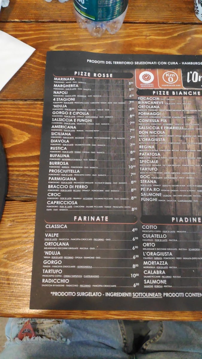 Menu L'oragiusta | Ristorante Pizzeria Nichelino-8