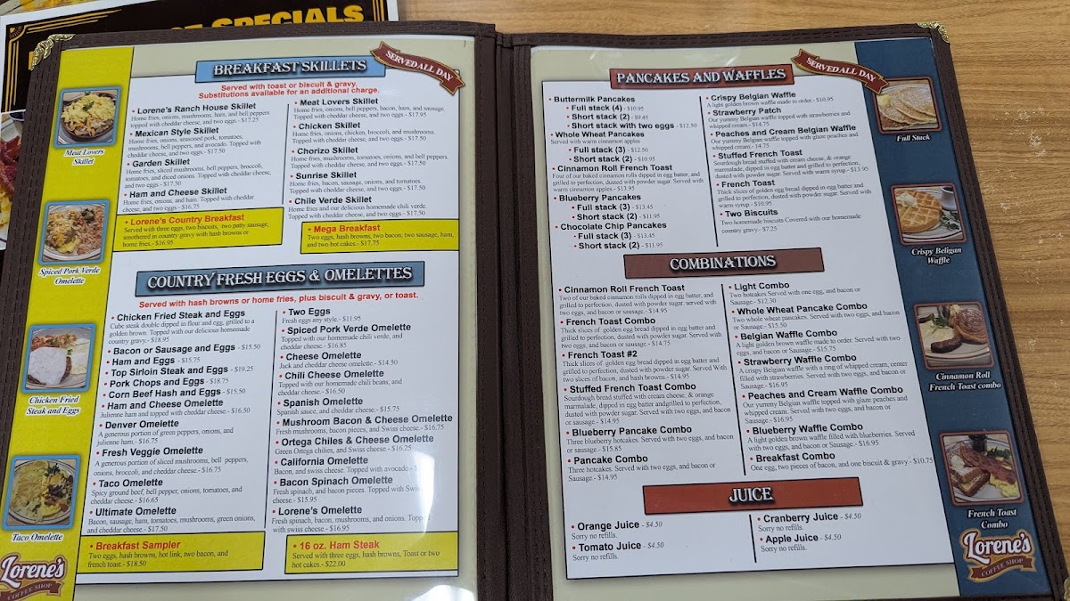 Menu Lorene's Downtown-1