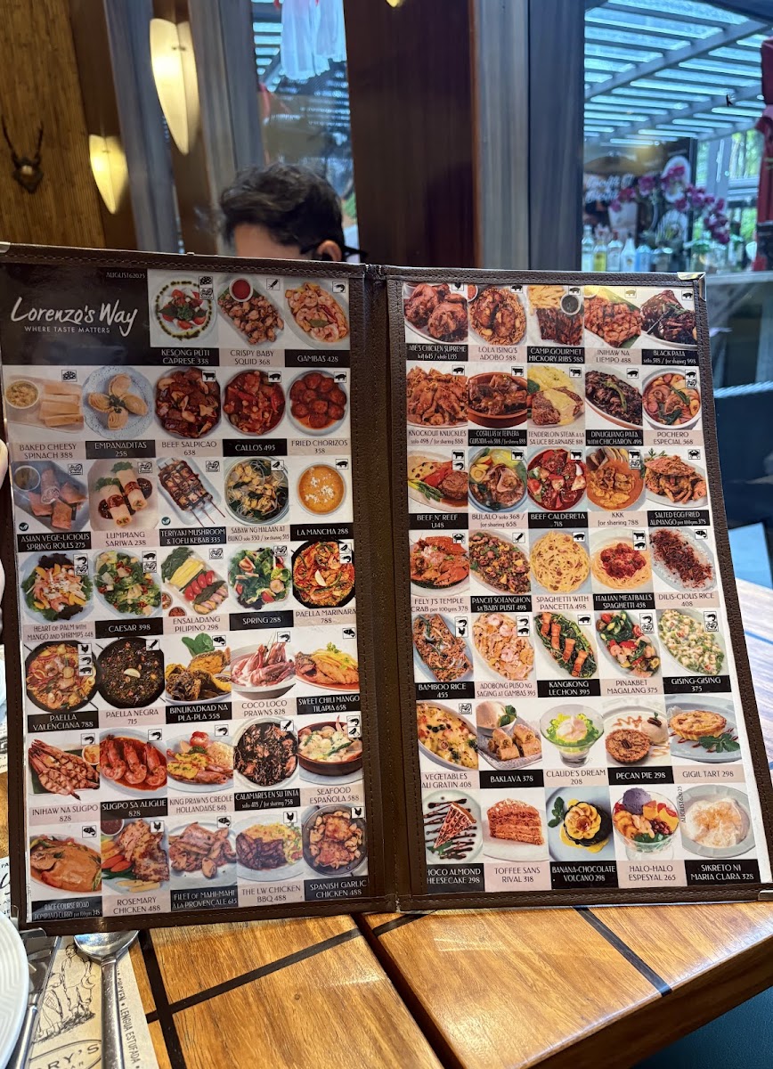 Menu Lorenzo's Way