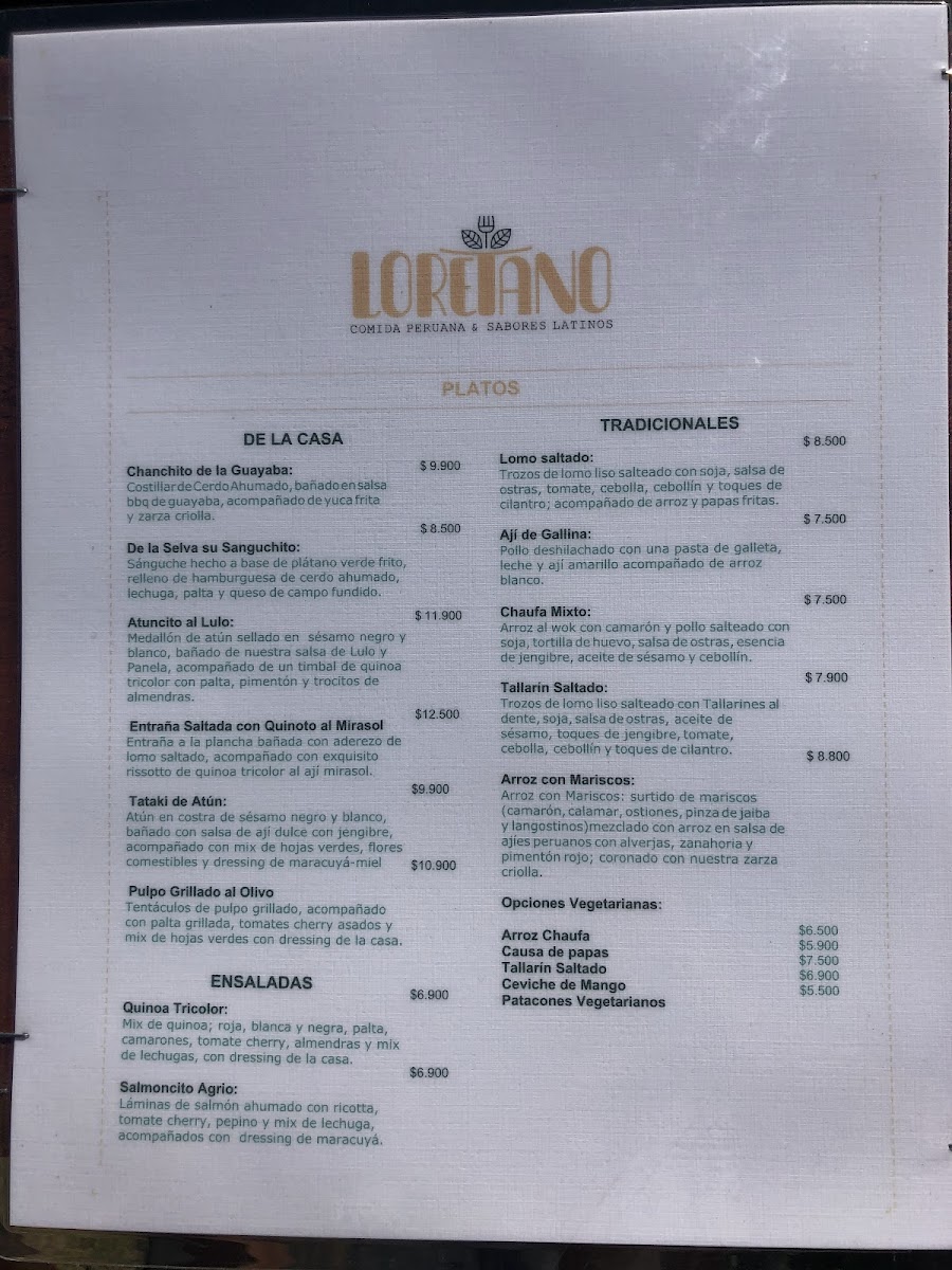 Menu Loretano Pucón-1