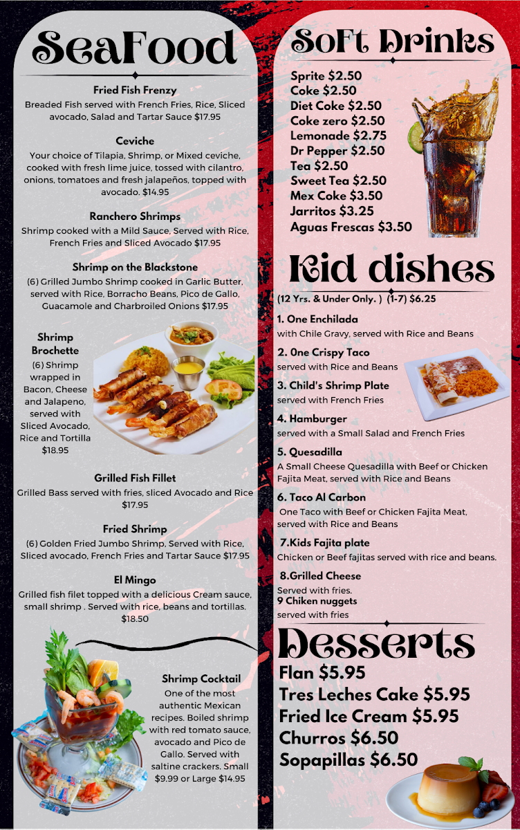 Menu Los 3 Mexicanos Mexican Bar & Grill-1