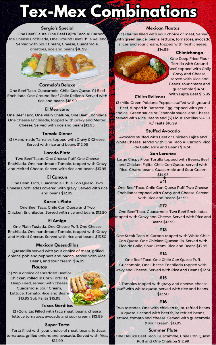 Menu Los 3 Mexicanos Mexican Bar & Grill-3