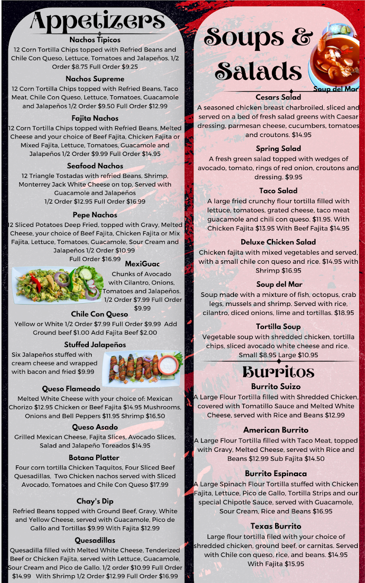 Menu Los 3 Mexicanos Mexican Bar & Grill-4